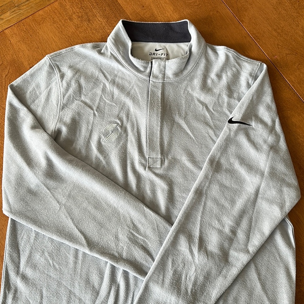 Nike Dry Fit Portland Trailblazers Mock Turtleneck Workout Shirt